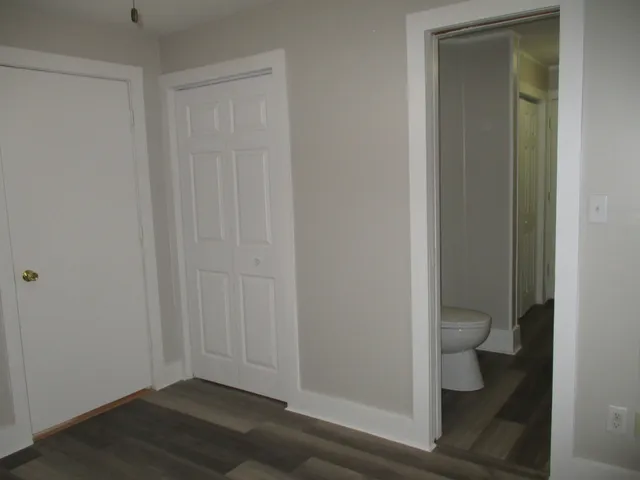 a view of bathroom with toilet