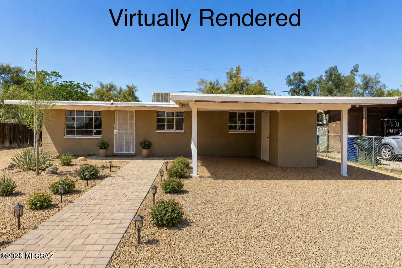 1214 West Kleindale Road Tucson, AZ 85705 - Photo 1 of 33 Rendered to give ideas of what you could do to the front yard.