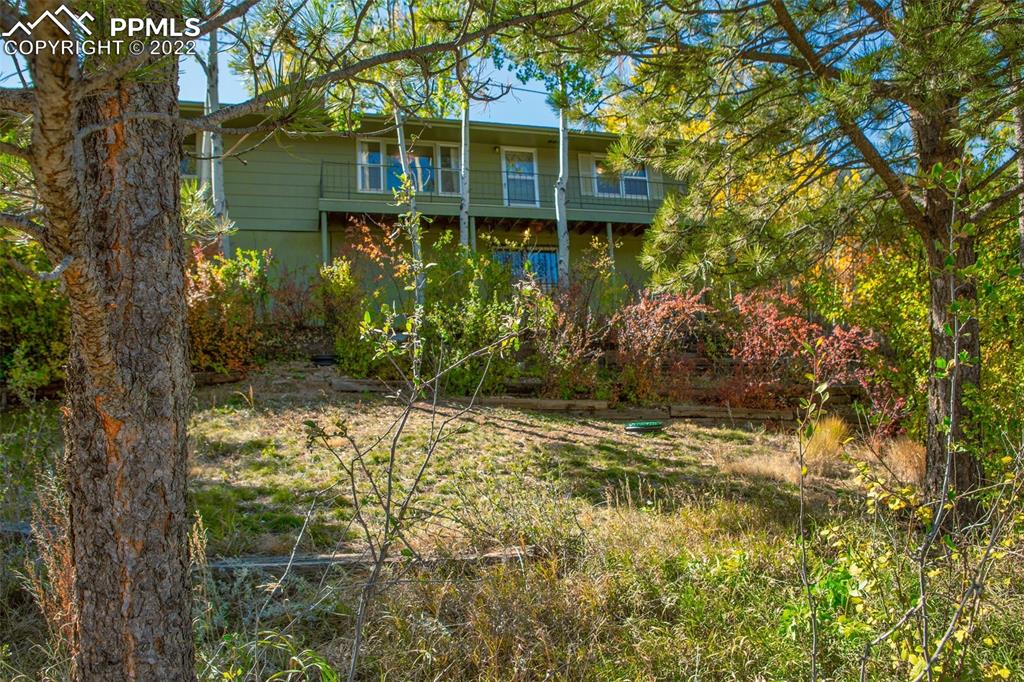 9610 Mohawk Trail Cascade, CO 80809 - Photo 33 of 38 a front view of a house with garden