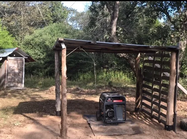 a room with furniture