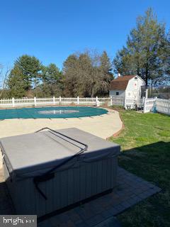 2703 Rocks Road Forest Hill, MD 21050 - Photo 8 of 27 Concrete in ground pool with safety cover