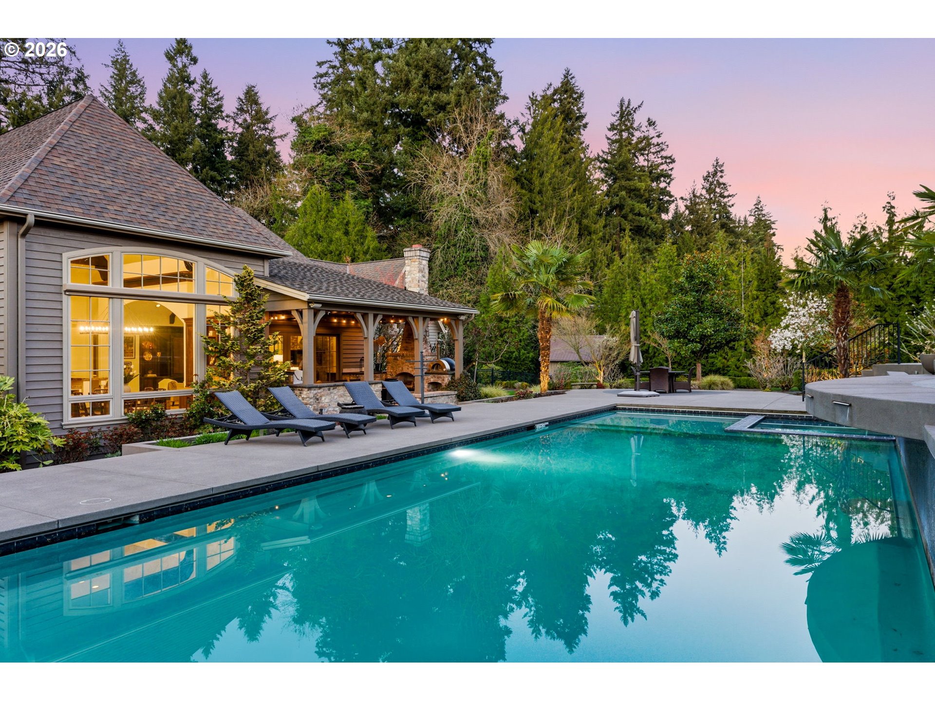 951 Atwater Road Lake Oswego, OR 97034 - Photo 43 of 46 a view of a house with swimming pool and sitting area