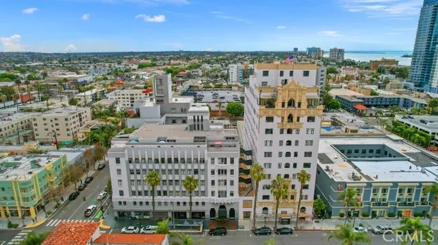 a view of a city with tall buildings