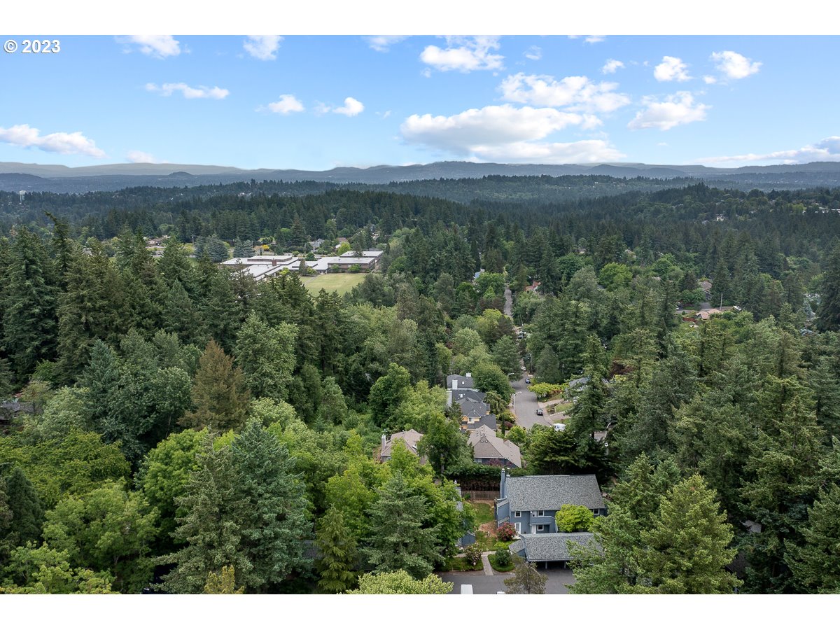 4308 Southwest Dickinson Street, Unit 15 Portland, OR 97219 - Photo 32 of 35 a view of a city with lush green forest