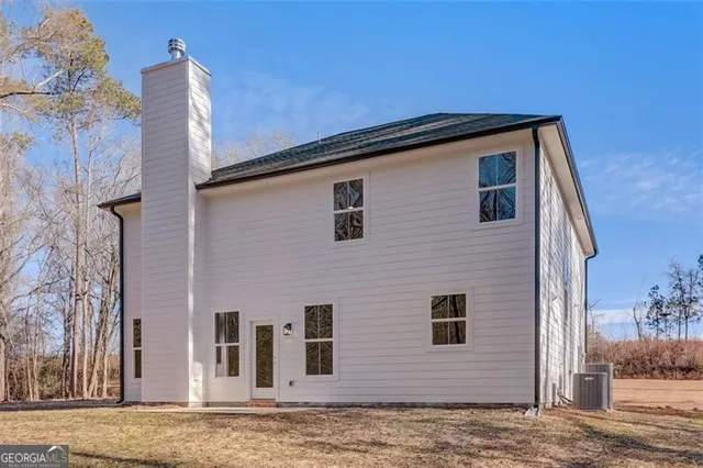 a backyard of a house