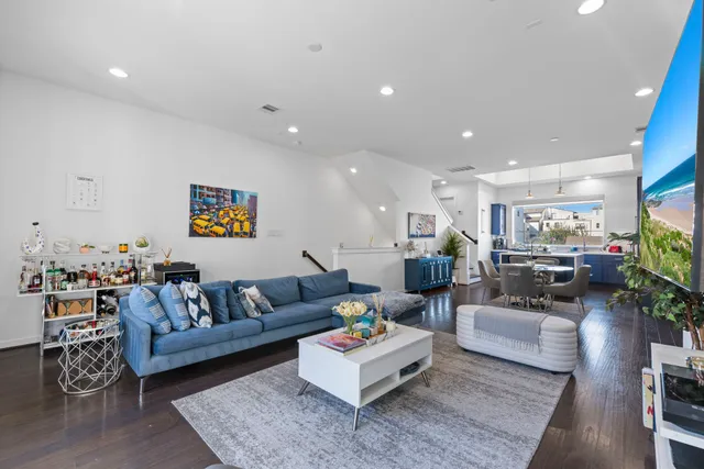 a living room with furniture and a couch