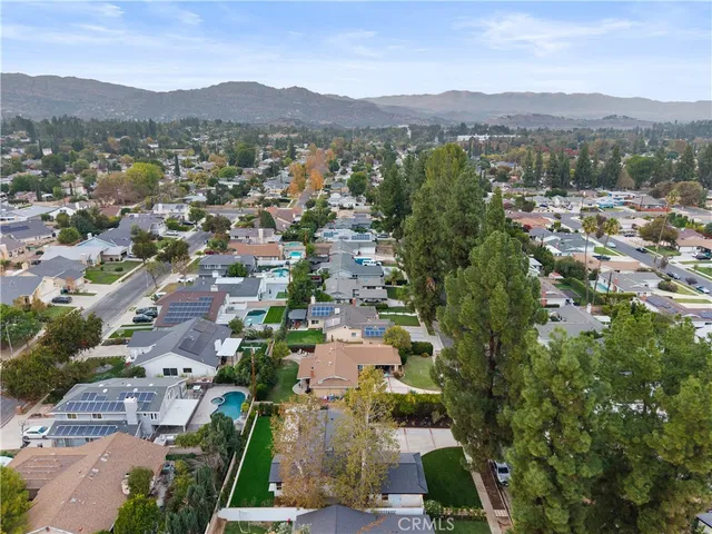 an aerial view of a city