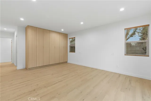 a kitchen with a stove and a microwave