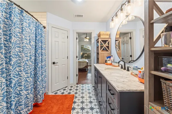 a very nice looking room with a large window