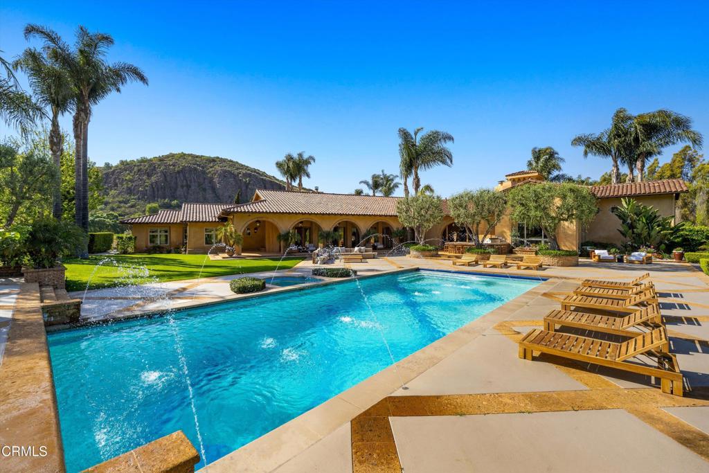 11113 Rocky High Road Camarillo, CA 93012 - Photo 27 of 48 a view of swimming pool with outdoor seating and a garden