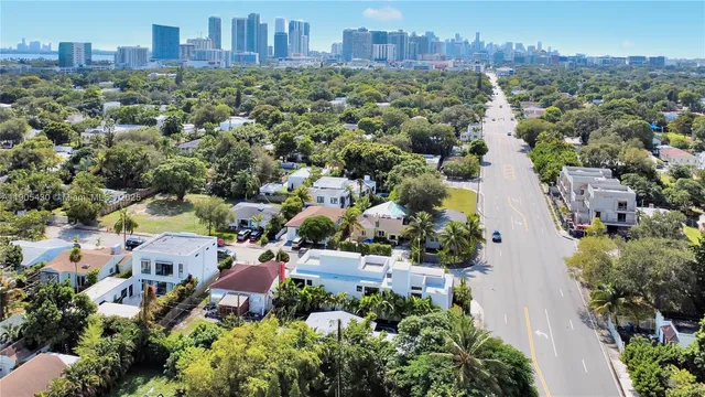an aerial view of multiple house