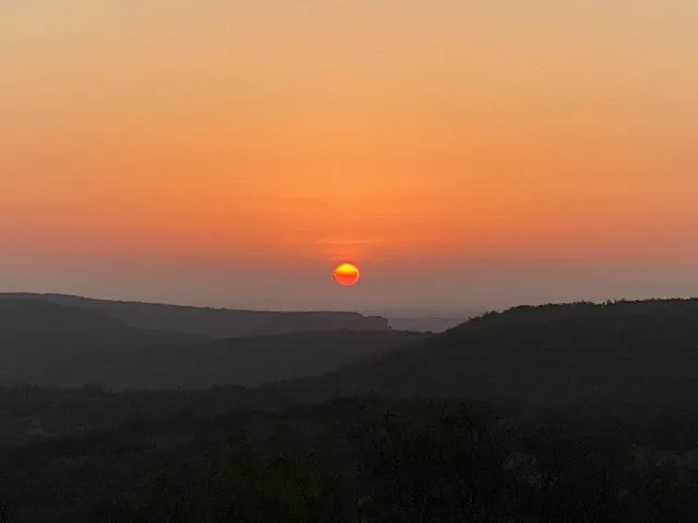 a view of sunset