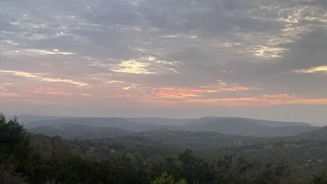 a view of city and mountain