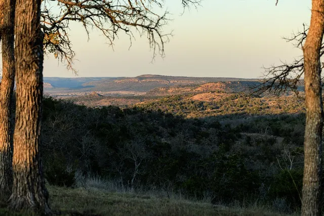 a view of city and mountain