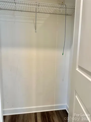 a view of small space with racks on the wall