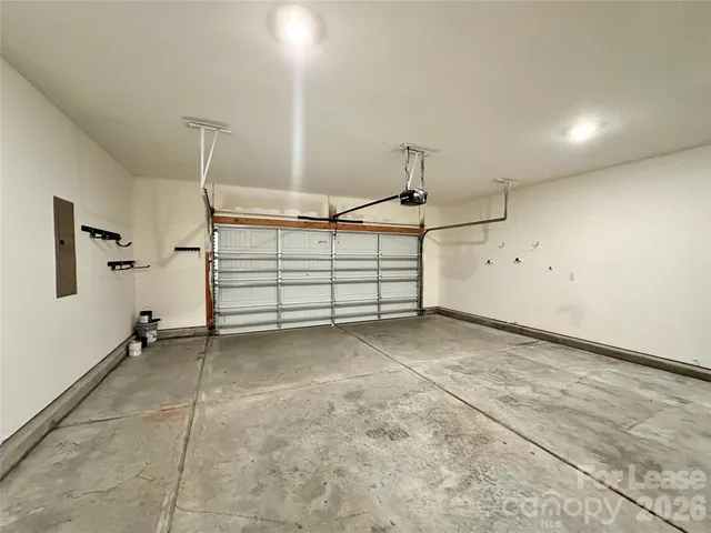 a view of a garage