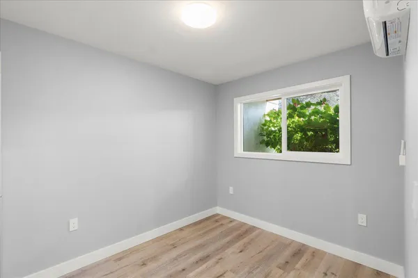 an empty room with a window