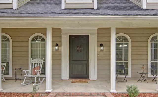 a front view of a house