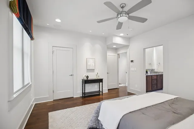 a view of livingroom with furniture and wooden floor