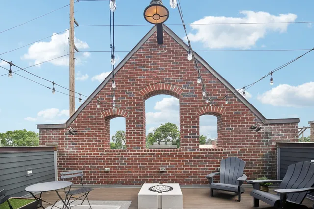 an aerial view of multiple house