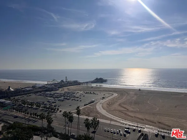 a view of an ocean and beach