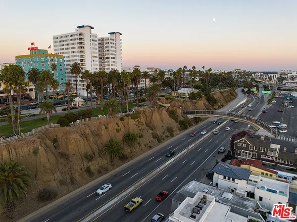 a view of a street with buildings
