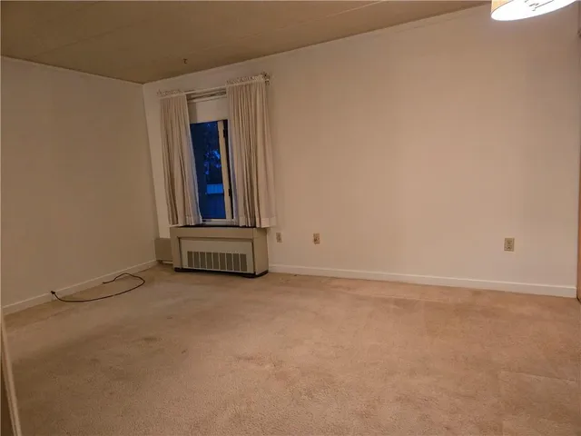 an empty room with closet
