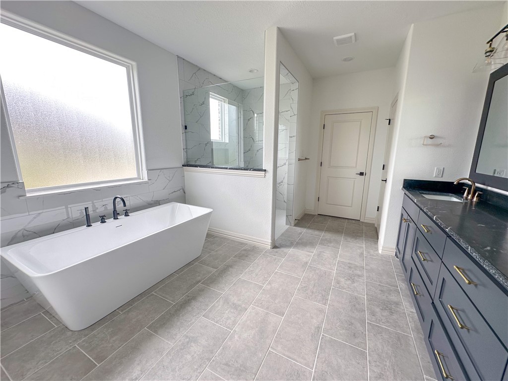 3201 Hunters Crossing Bryan, TX 77808 - Photo 18 of 33 a spacious bathroom with a bathtub sink and mirror