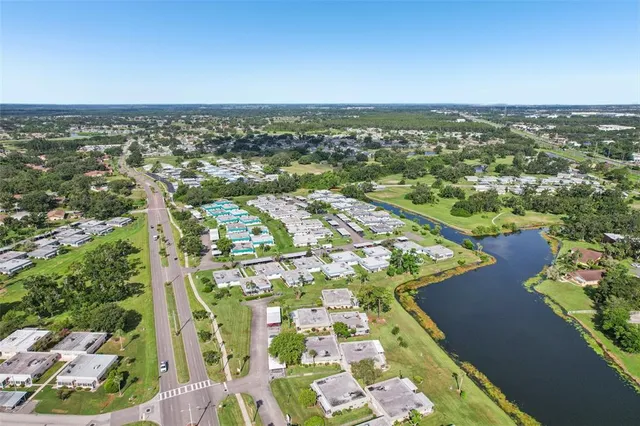 an aerial view of a city