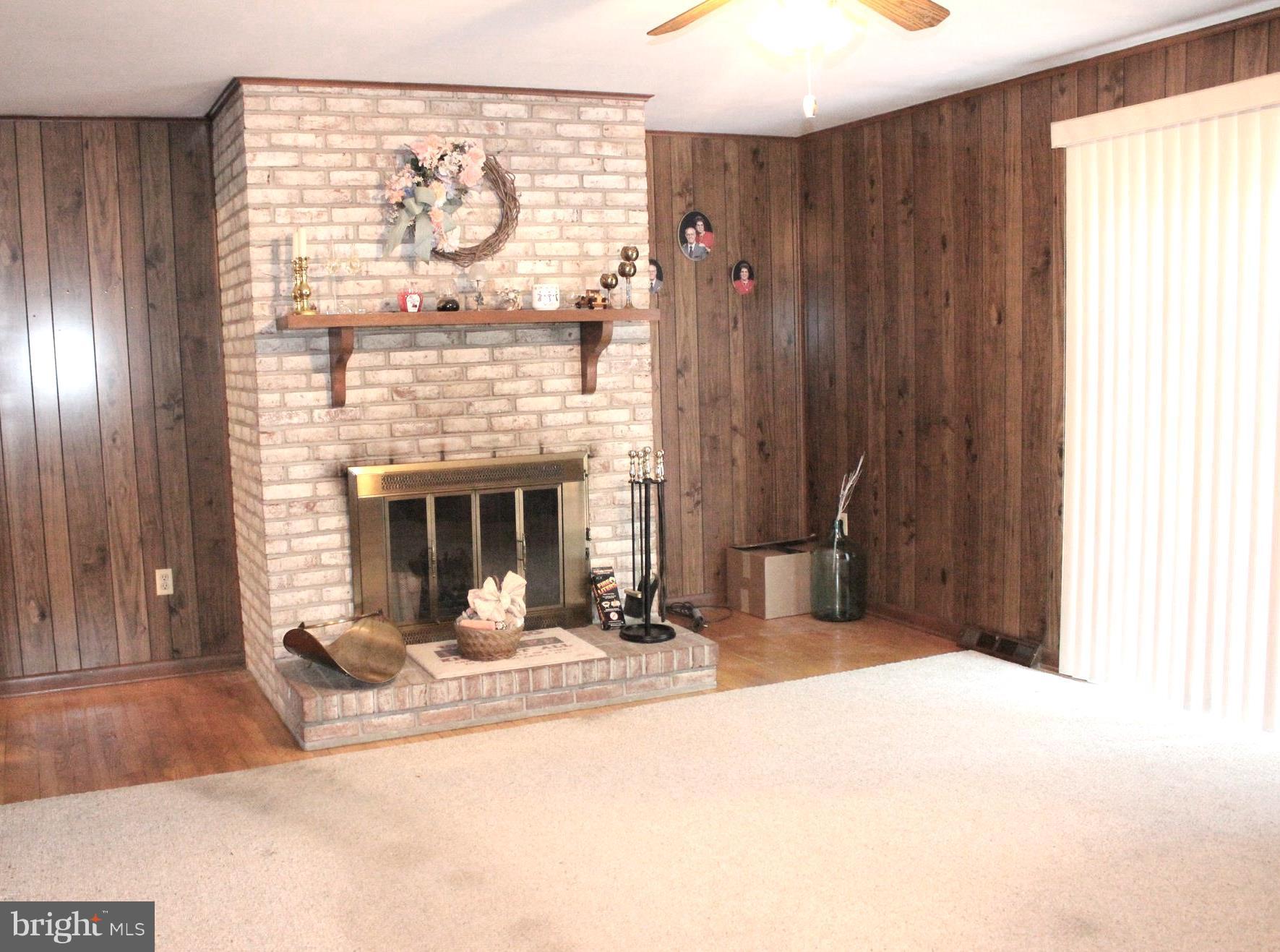 1306 Old Fallston Road Fallston, MD 21047 - Photo 13 of 21 FIRST FLOOR FAMILY ROOM WITH BRICK FIREPLACE