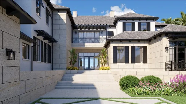 a front view of a house