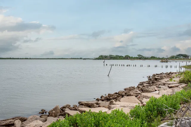 an aerial view of a city with houses