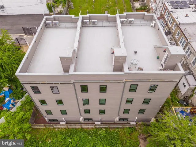 an aerial view of multiple house