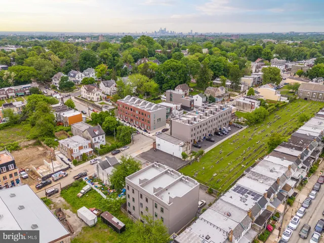 an aerial view of multiple house