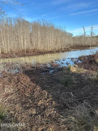 a view of a lake with outside space