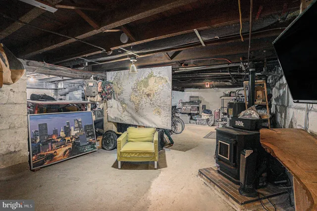 a view of storage and utility room