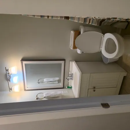a bathroom with a toilet and a sink