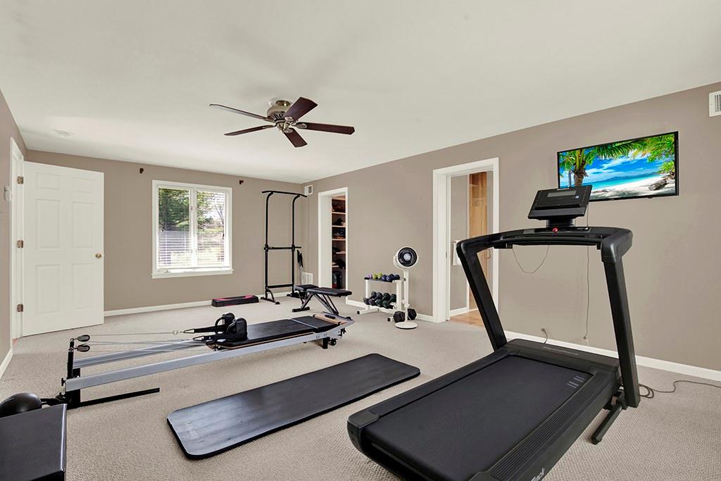 185 Barron Road Ligonier, PA 15658 - Photo 21 of 47 1st floor primary suite (currently being used as a gym)