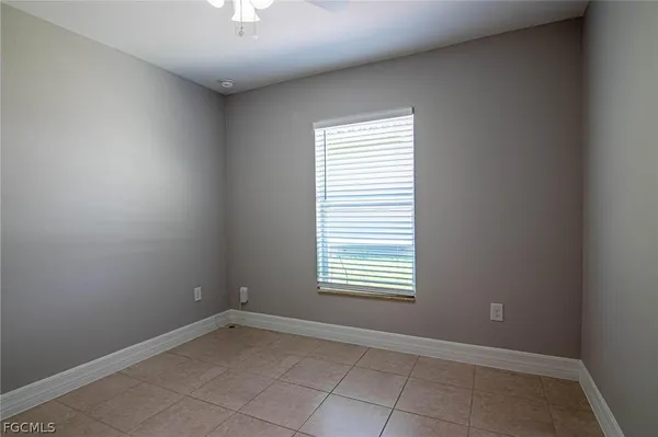 an empty room with a window