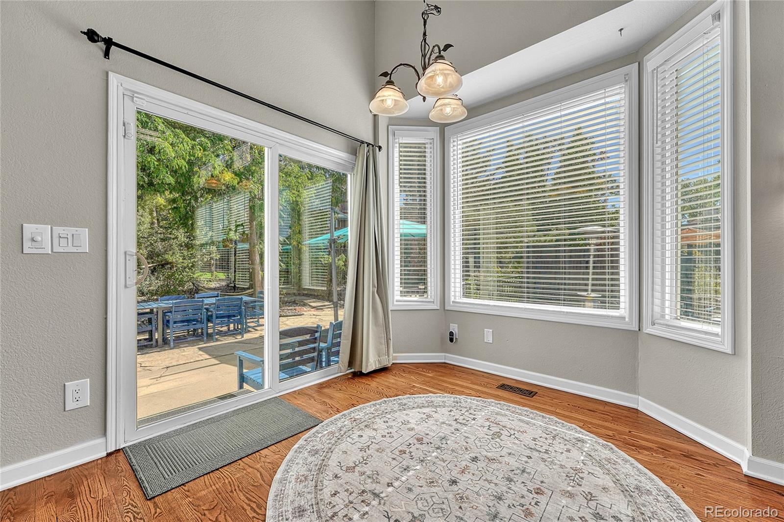 6722 Eagle Place Highlands Ranch, CO 80130 - Photo 14 of 47 a view of an empty room with wooden floor and a window