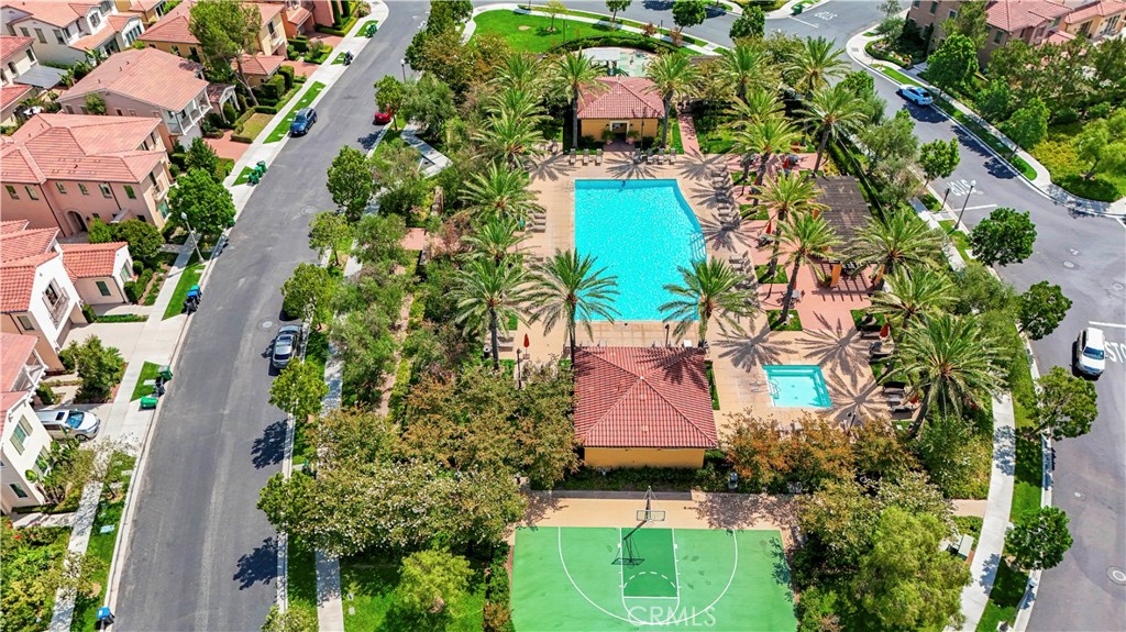 50 Cattleman Irvine, CA 92602 - Photo 31 of 33 an aerial view of a house with a yard and swimming pool