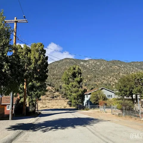 a view of a covered with snow in the background