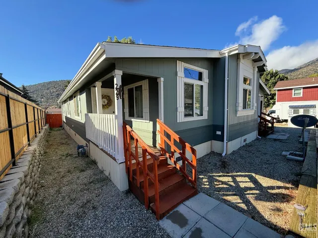 a front view of a house with balcony