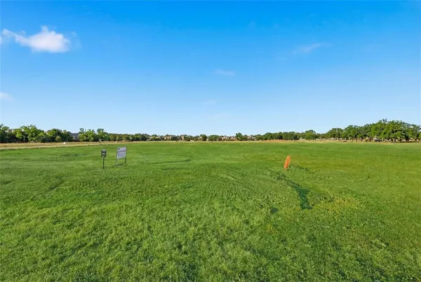 a view of a field with an ocean