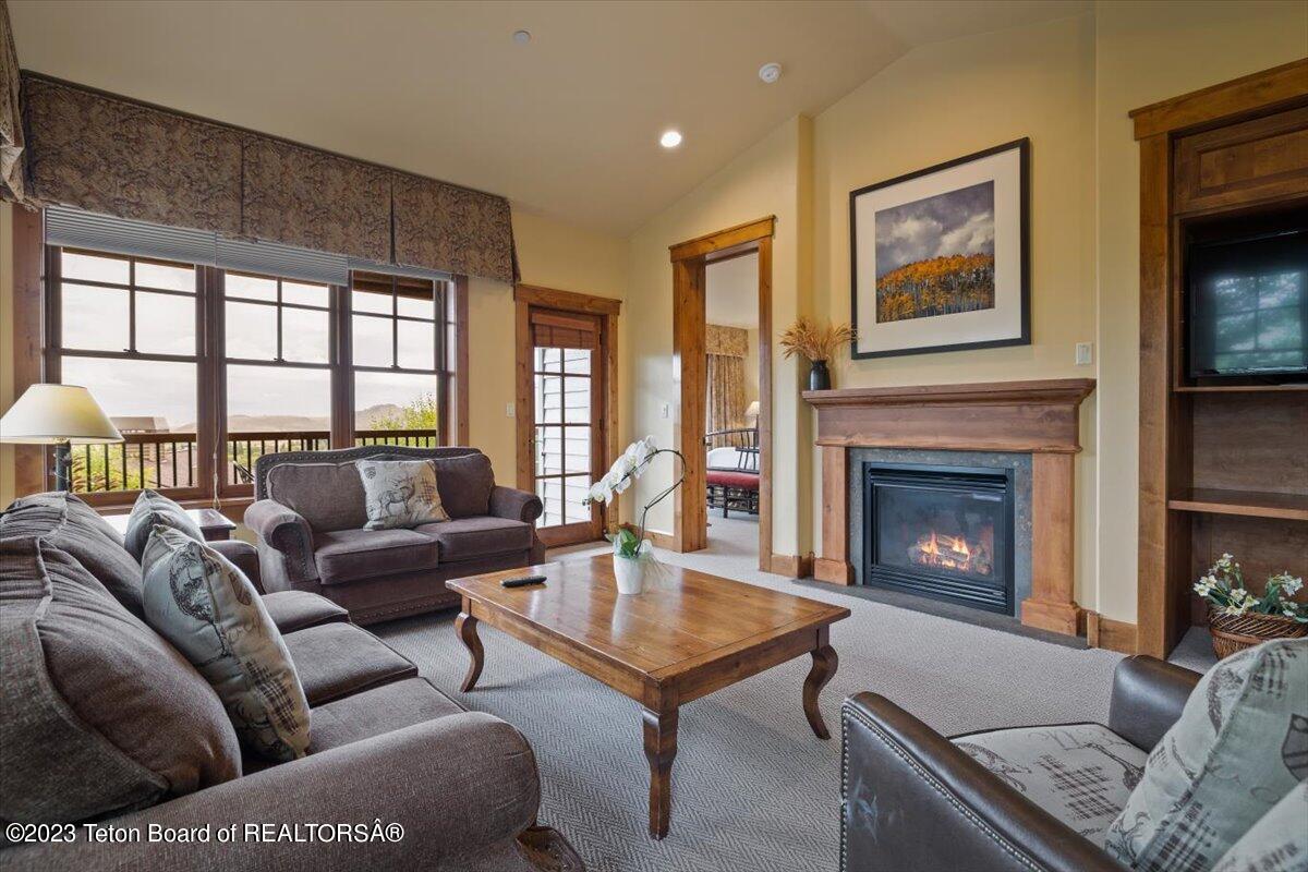Top floor Living room with fireplace