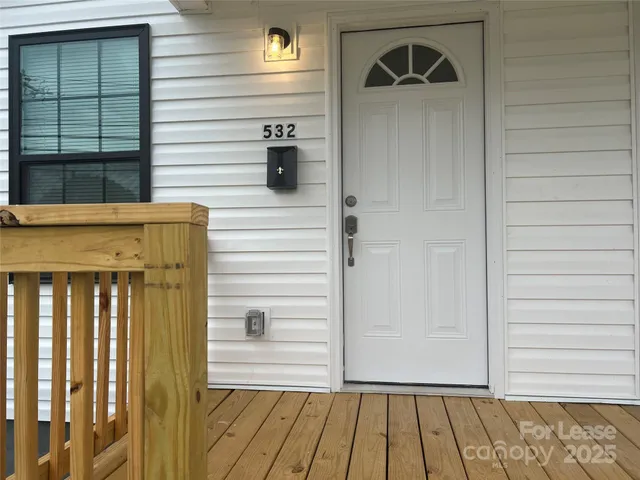 a view of front door of house