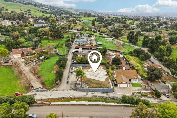 an aerial view of multiple house