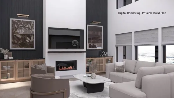 a living room with furniture a window and a fireplace