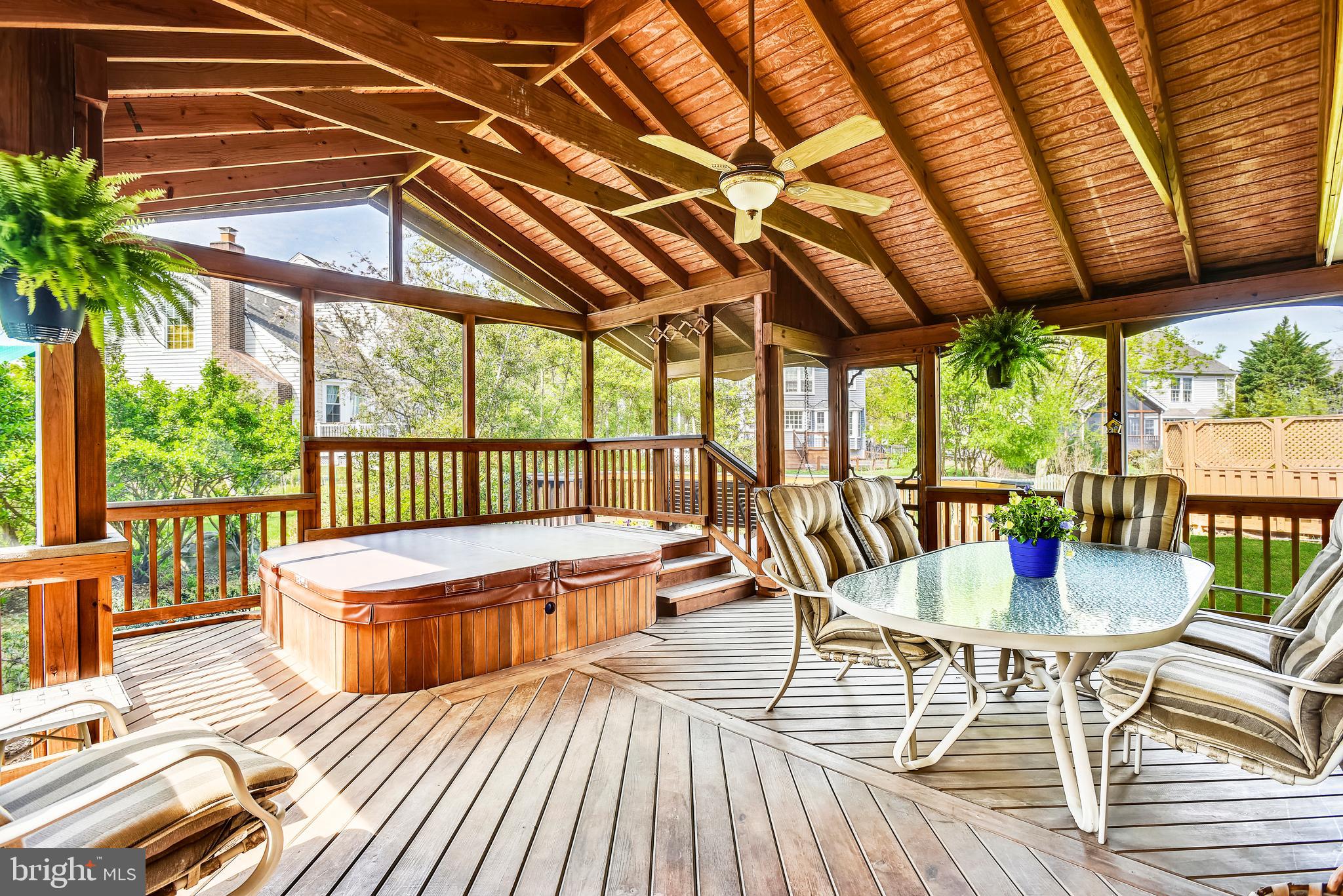 19 Rutledge Court Sterling, VA 20165 - Photo 2 of 36 LARGE SCREENED IN PORCH WITH HOT TUB