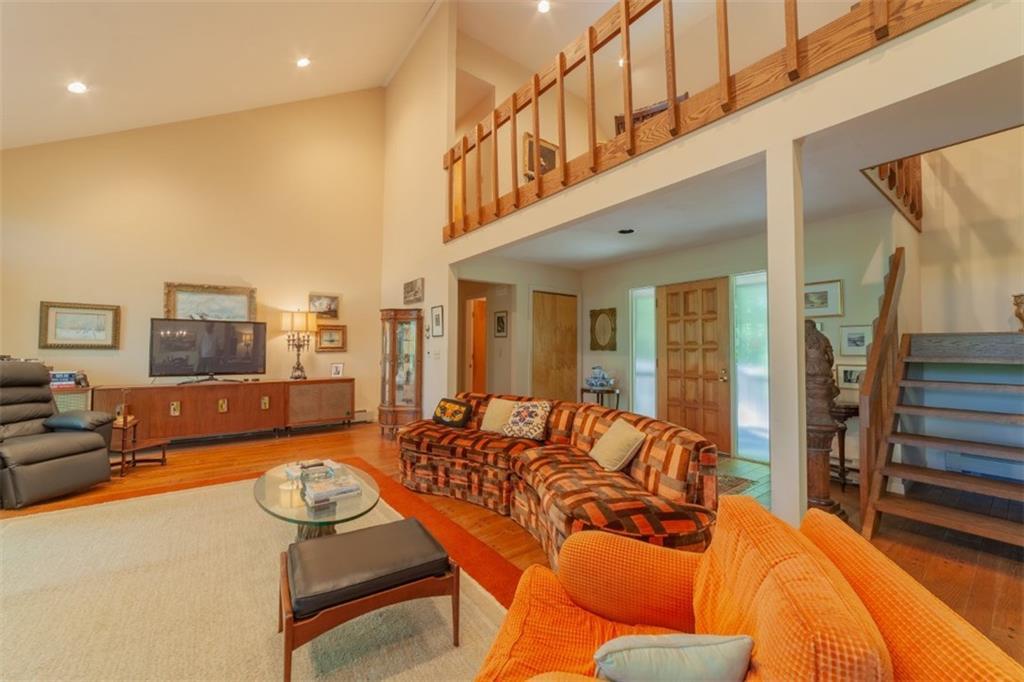 89 Appalachee Road Boothbay Harbor, ME 04538 - Photo 12 of 27 The living room with vaulted...